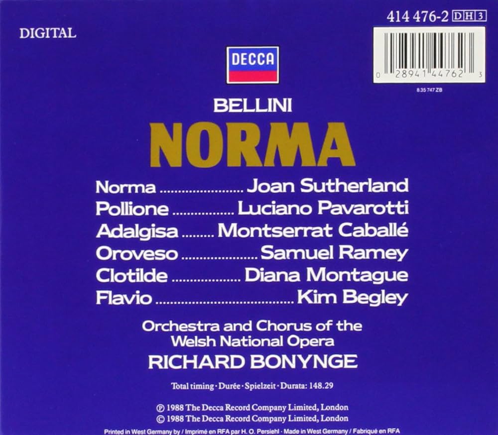 クラシック V BELLINI NORMA クラシック V BELLINI NORMA Vincenzo Bellini, Richard Bonynge